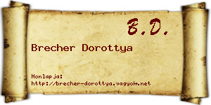Brecher Dorottya névjegykártya